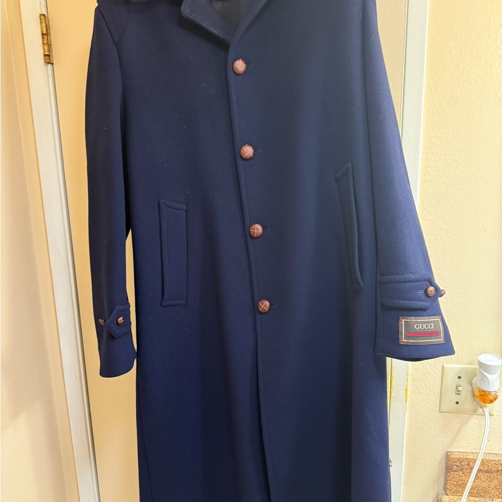 Gucci Men's Deep Blue Trench Coat